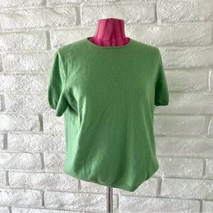 Lands' End Mint Green Knit Top cashmere